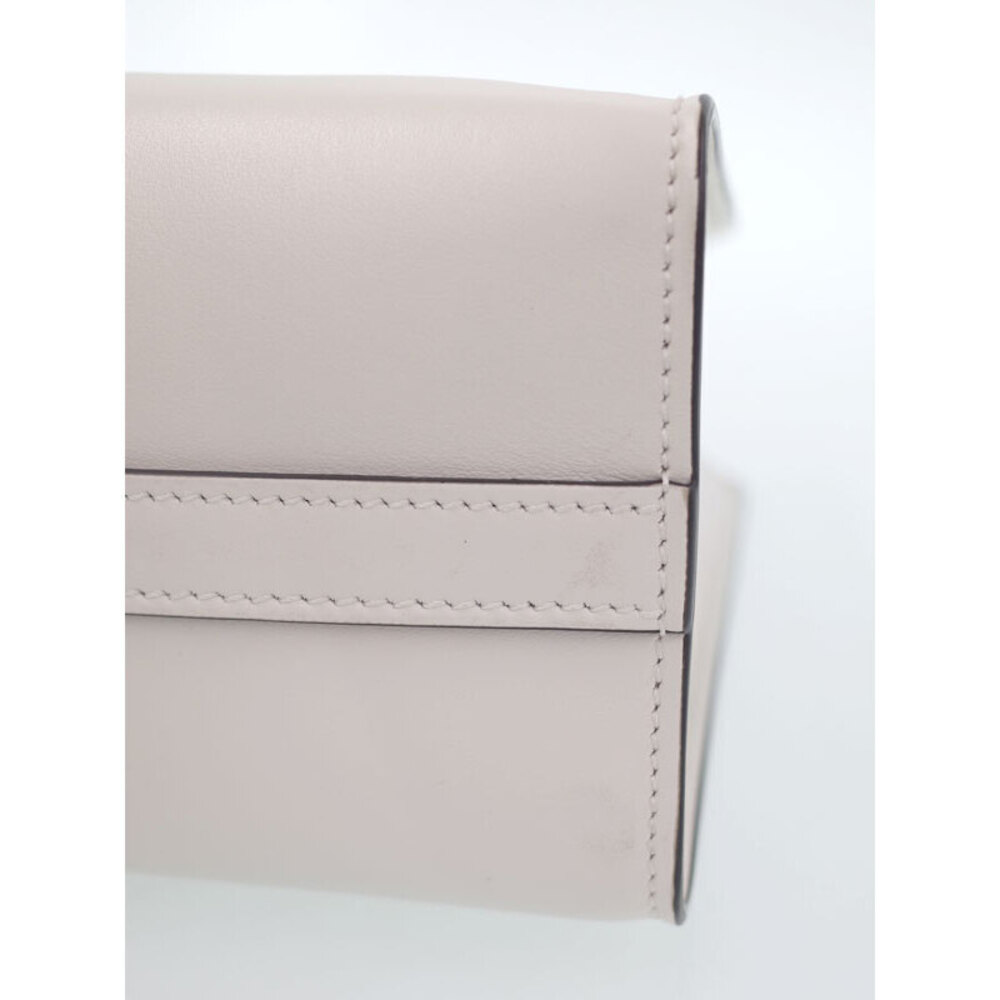 PRADA Embossed Triangle Logo Tote Bag White - Picture 4 of 9